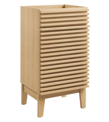 Render 18" Bathroom Vanity Cabinet (Sink Basin Not Included) in Oak