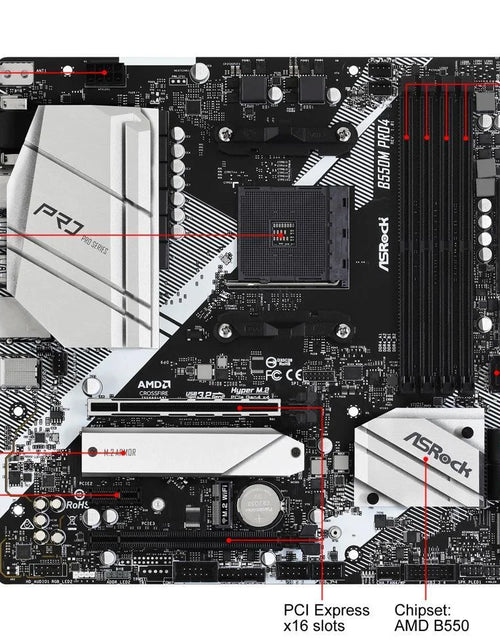 Load image into Gallery viewer, B550M PRO4 AM4 AMD B550 SATA 6Gb/S Micro ATX AMD Motherboard
