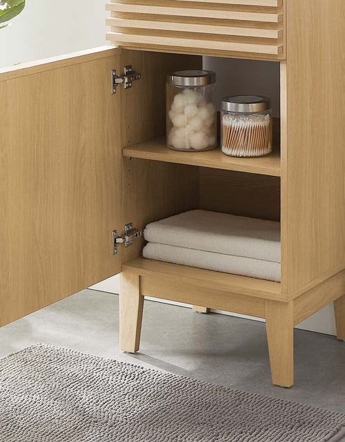 Load image into Gallery viewer, Render 18&quot; Bathroom Vanity Cabinet (Sink Basin Not Included) in Oak
