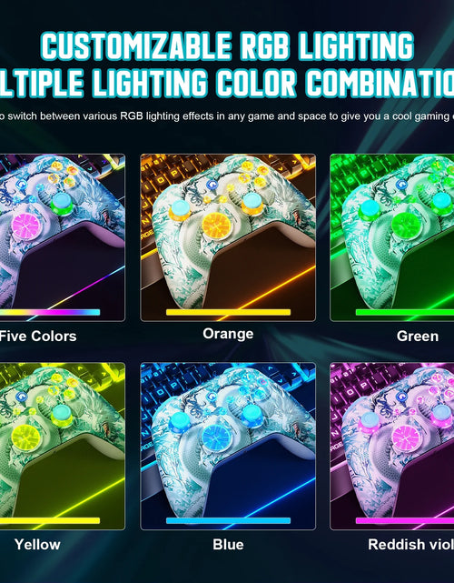 Load image into Gallery viewer, RGB Xbox Controller Wireless for Pc/Xbox(Upgrade Needed for Xbox)Game Controller Compatible with Xbox One S/Xbox Series X/S &amp; Windows 10, Wireless Gaming Joystick with Turbo Function
