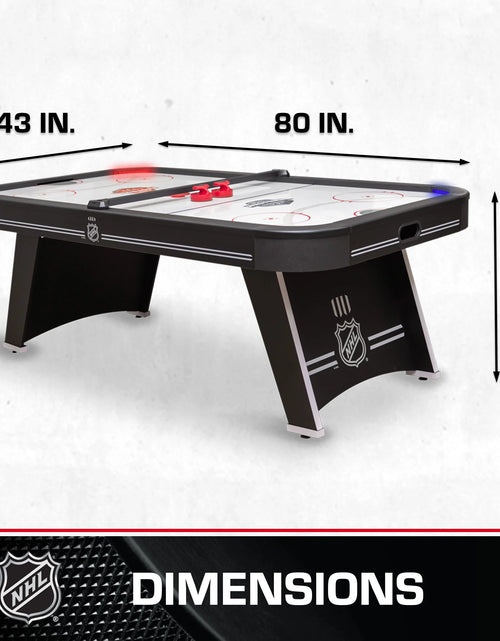 Load image into Gallery viewer, Power Play Pro 84&quot; Indoor Air Hockey Table with Overhead Projection LED Scoring and Light-Up Power Corners
