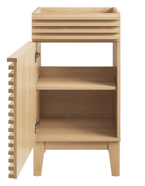 Load image into Gallery viewer, Render 18&quot; Bathroom Vanity Cabinet (Sink Basin Not Included) in Oak
