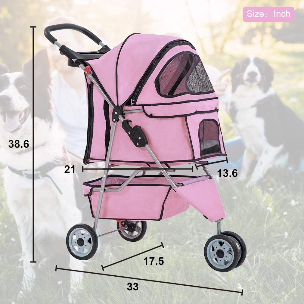 cat dog stroller 3 Wheels Pet Stroller Dog Stroller Cat Cage Jogger Stroller Cats Trave – Threads and Tidbits