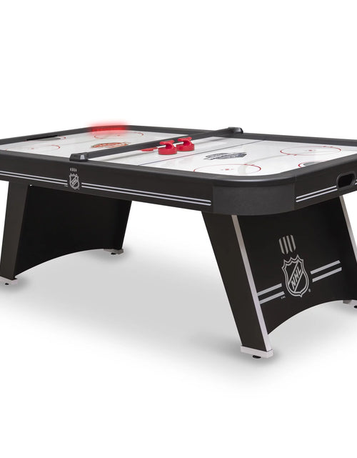 Load image into Gallery viewer, Power Play Pro 84&quot; Indoor Air Hockey Table with Overhead Projection LED Scoring and Light-Up Power Corners
