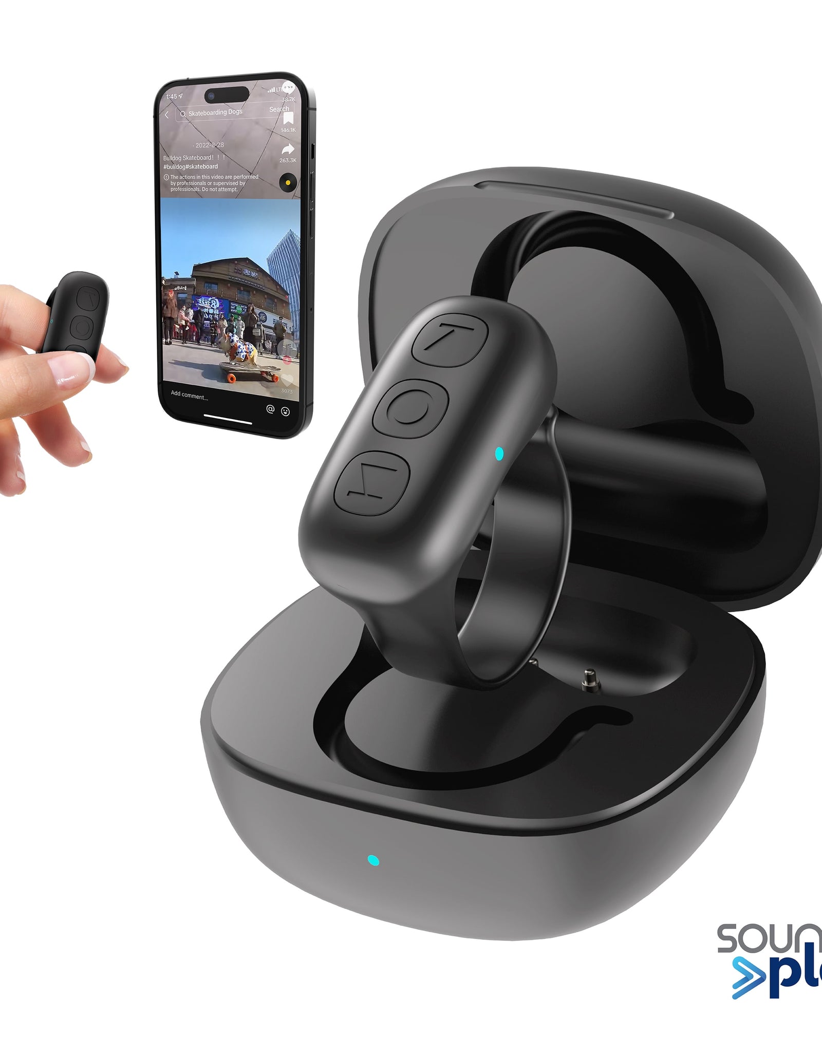 Smart Remote Ring, Bluetooth Tiktok Scrolling Ring