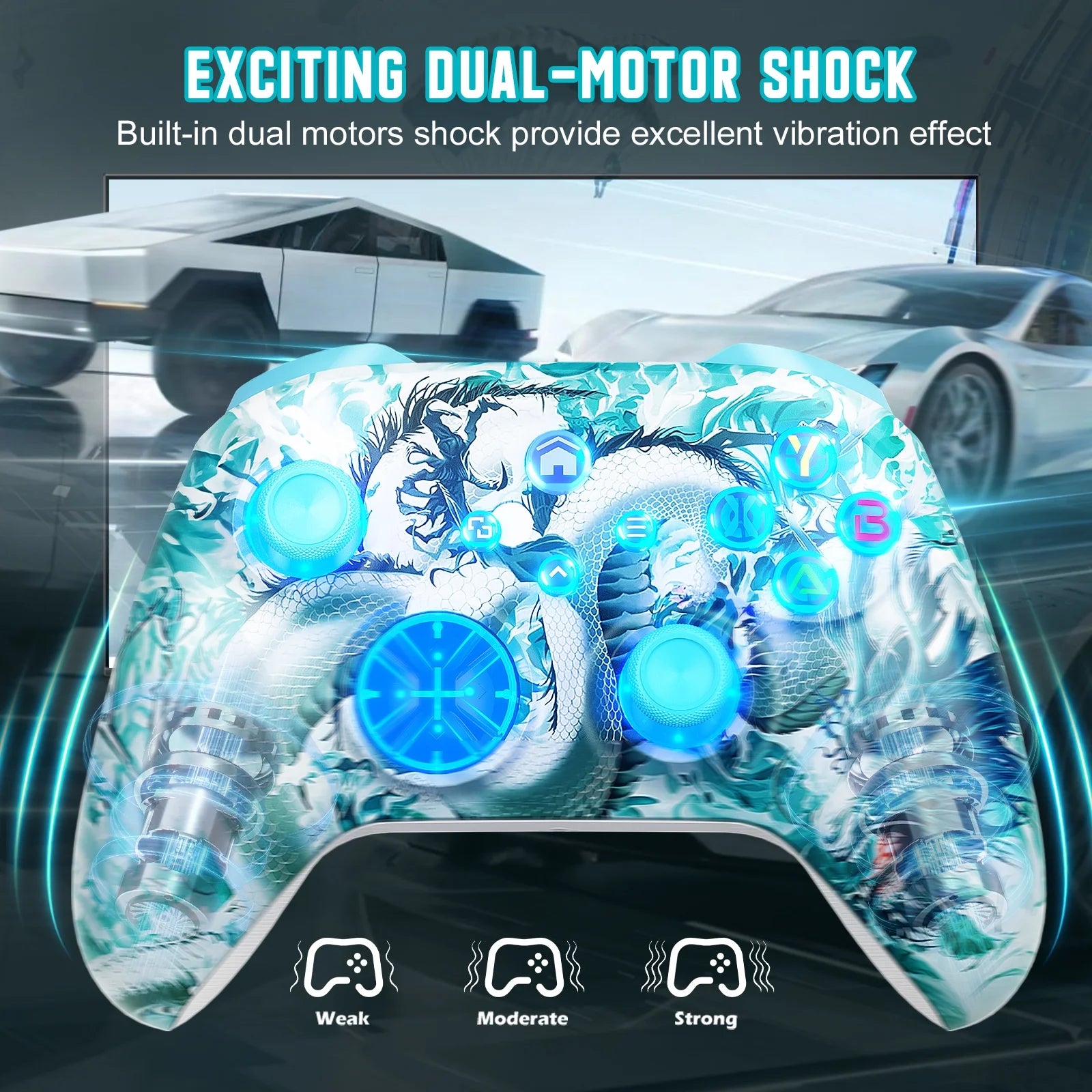 RGB Xbox Controller Wireless for Pc/Xbox(Upgrade Needed for Xbox)Game Controller Compatible with Xbox One S/Xbox Series X/S & Windows 10, Wireless Gaming Joystick with Turbo Function